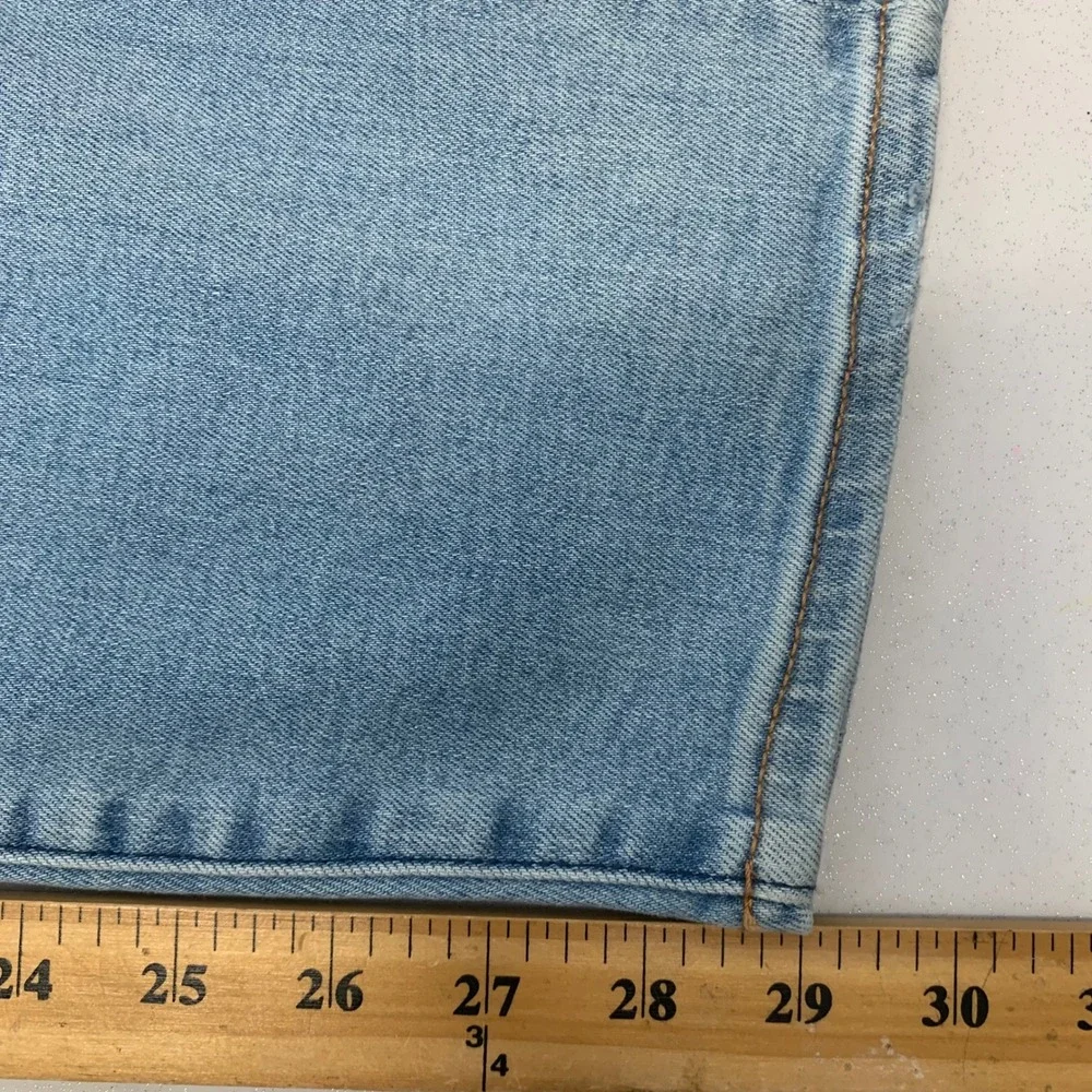 Abercrombie & Fitch Curve Love Sper Skinny Ankle High Rise  Jeans Light Wash 24W